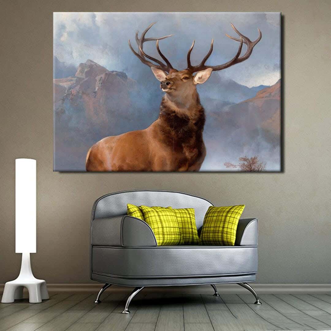 Musky Wood Canvas Tableau, 80×60 cm - Multicolor