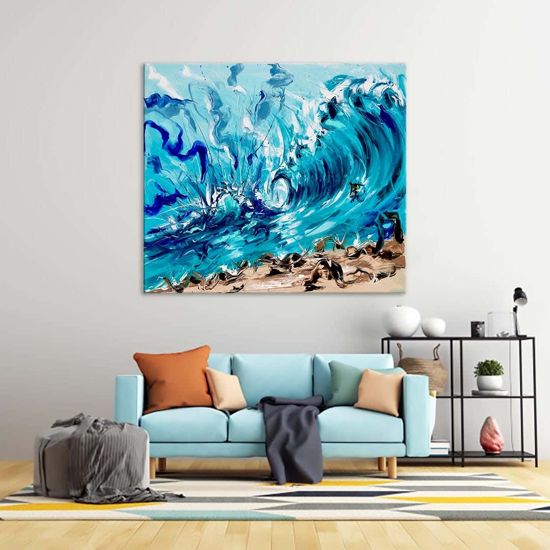 Musky Wood Canvas Tableau, 80×80 cm - Multicolor