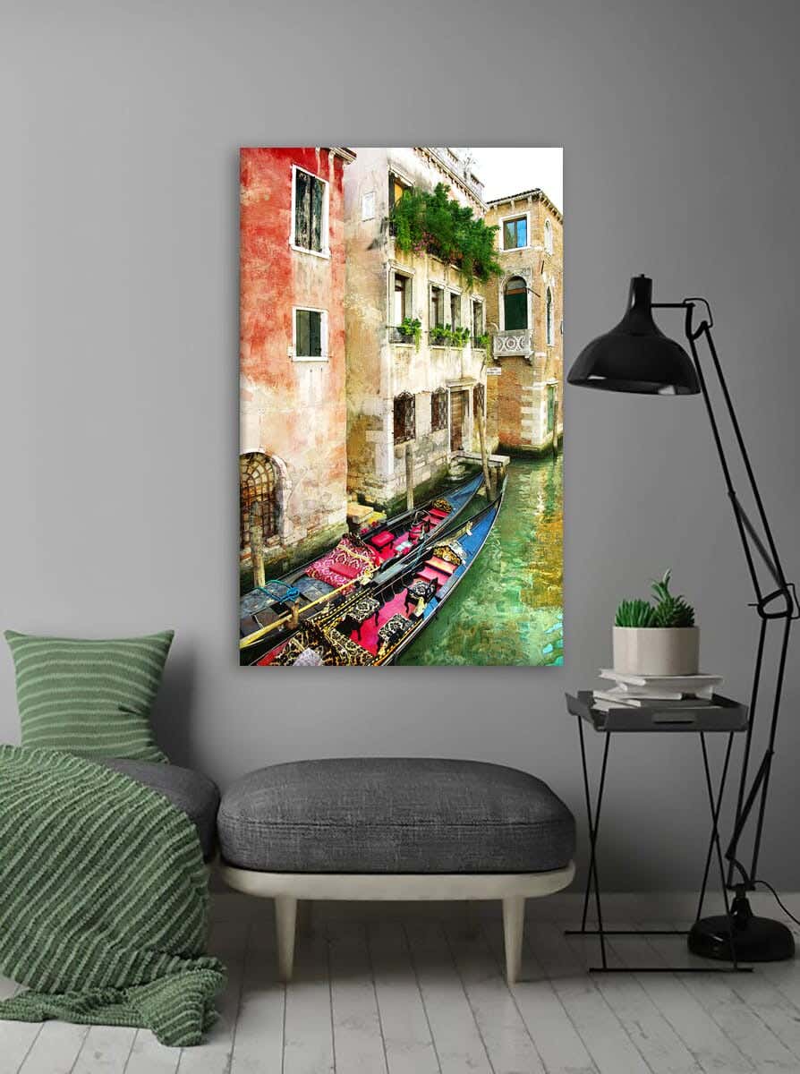 Musky Wood Canvas Tableau, 80×60 cm - Multicolor