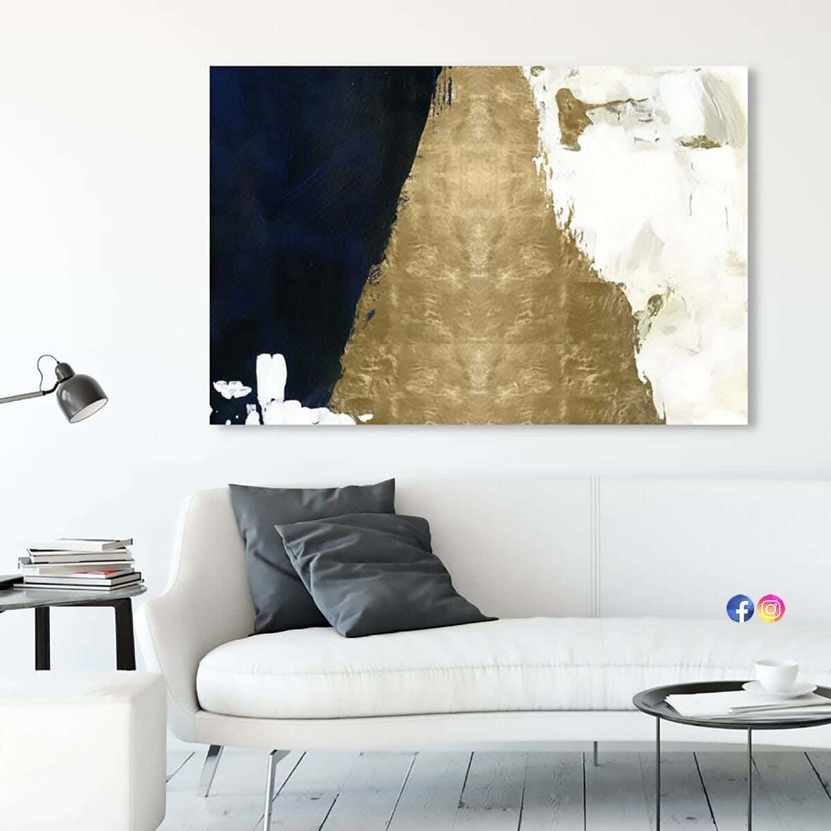 Musky Wood Canvas Tableau, 80×60 cm - Multicolor