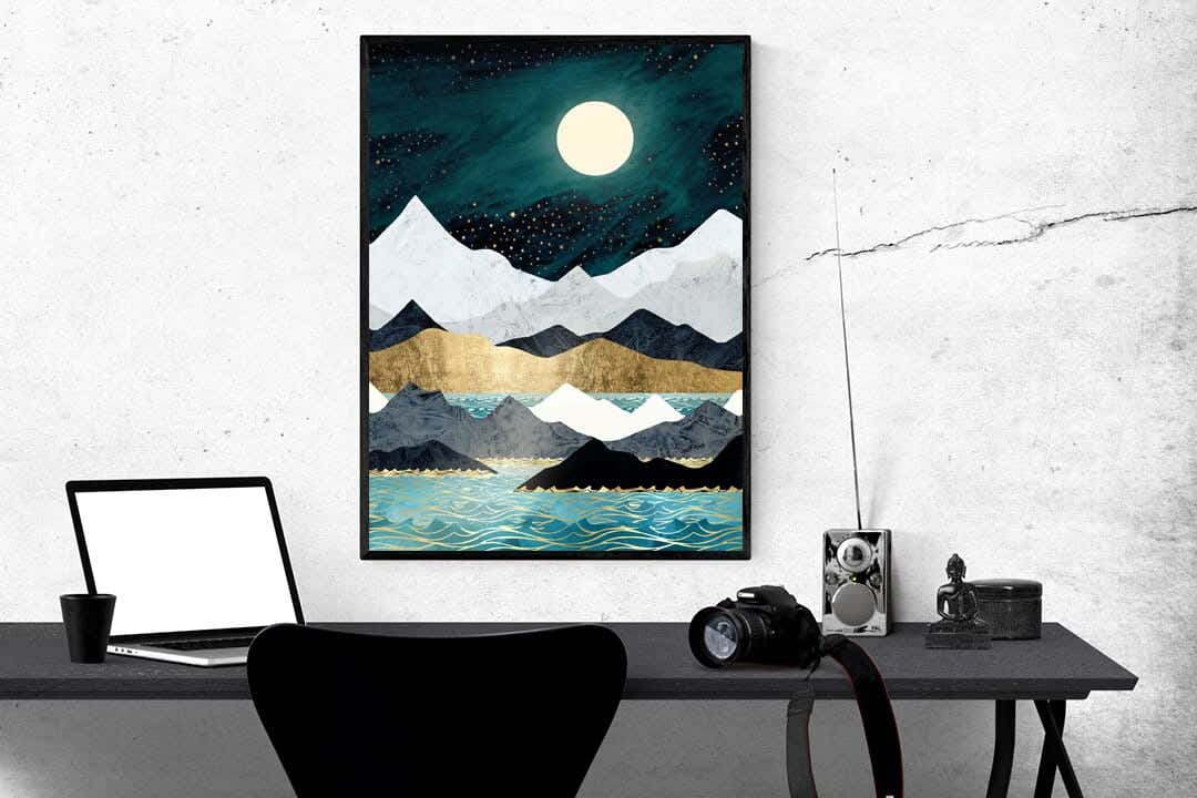 MDF Wood Vinyl Tableau, 80 x 60 cm - Multicolor