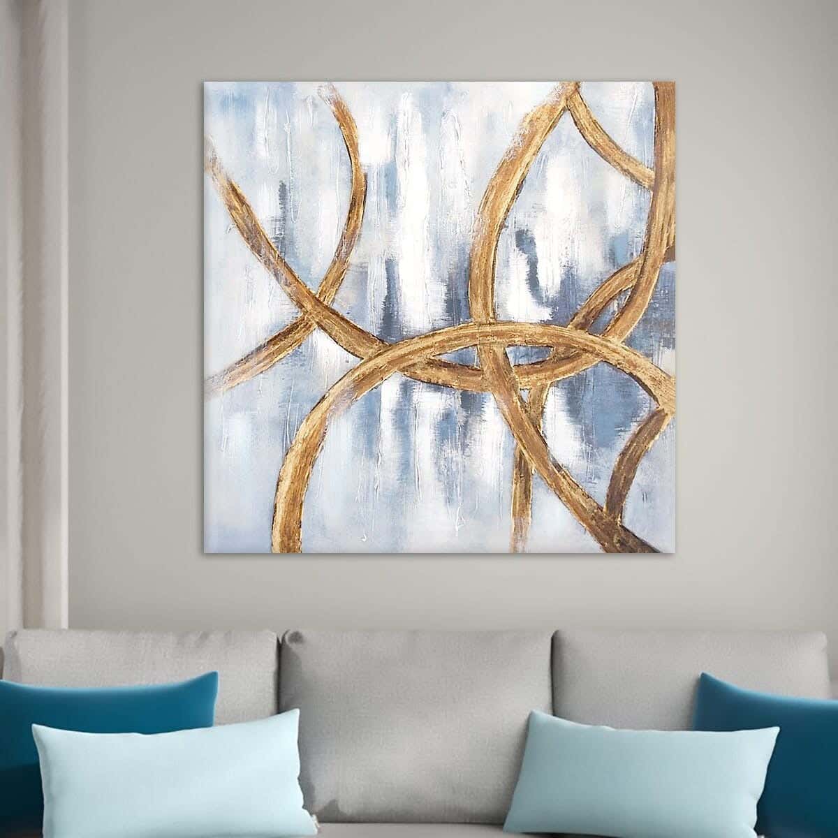 MDF Wood Vinyl Tableau, 60 x 60 cm - Multicolor