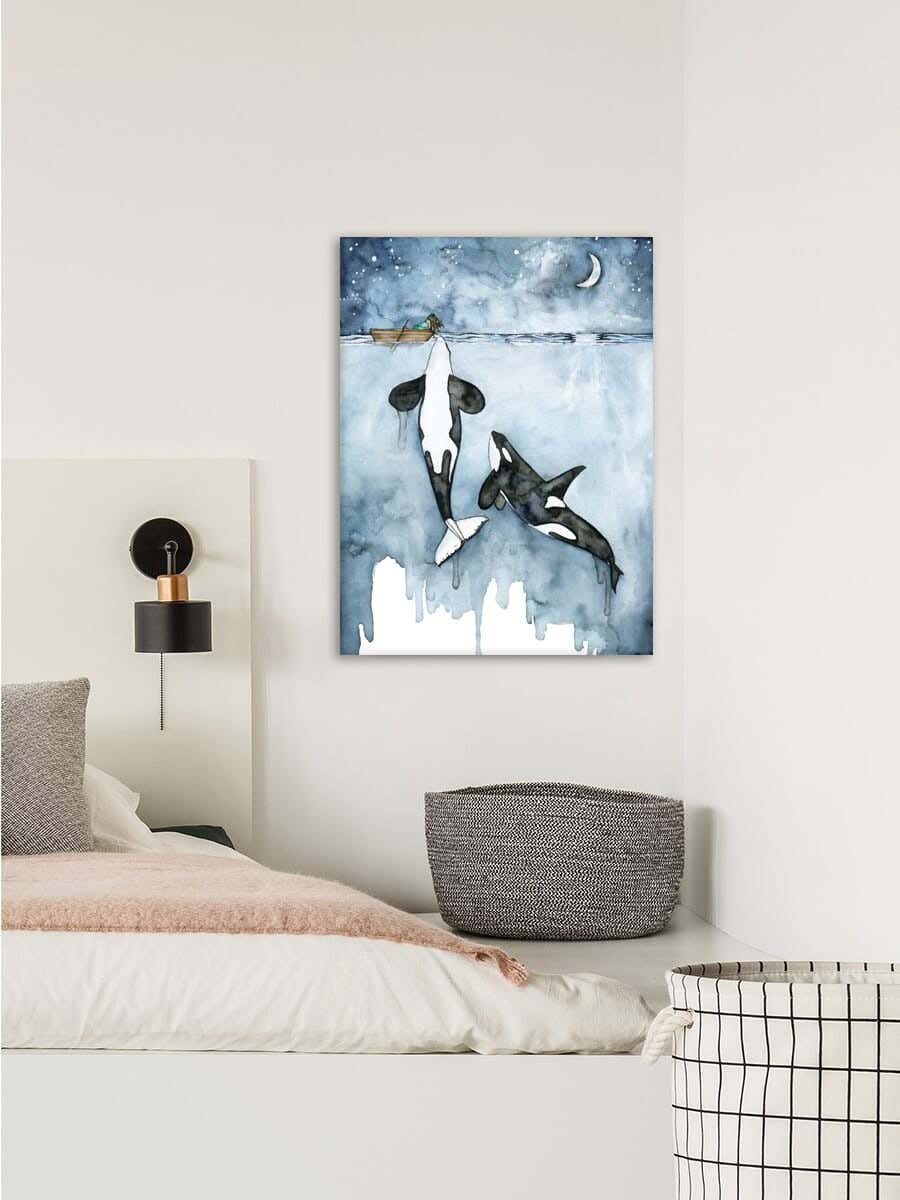 MDF Wood Vinyl Tableau, 80 x 60 cm - Multicolor