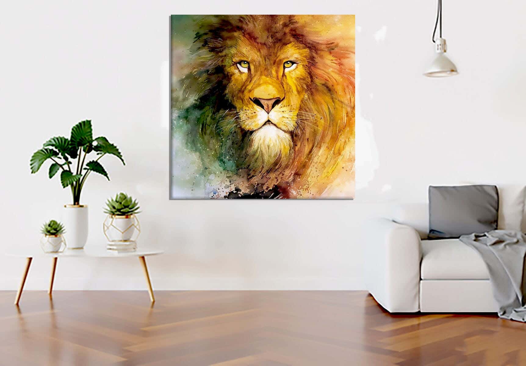 Musky Wood Canvas Tableau, 60×60 cm - Multicolor