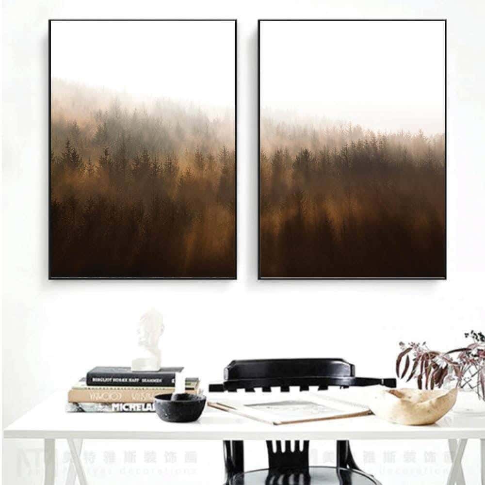 Musky Wood Canvas Tableau, 2 Pieces, 120×80 cm - Multicolor