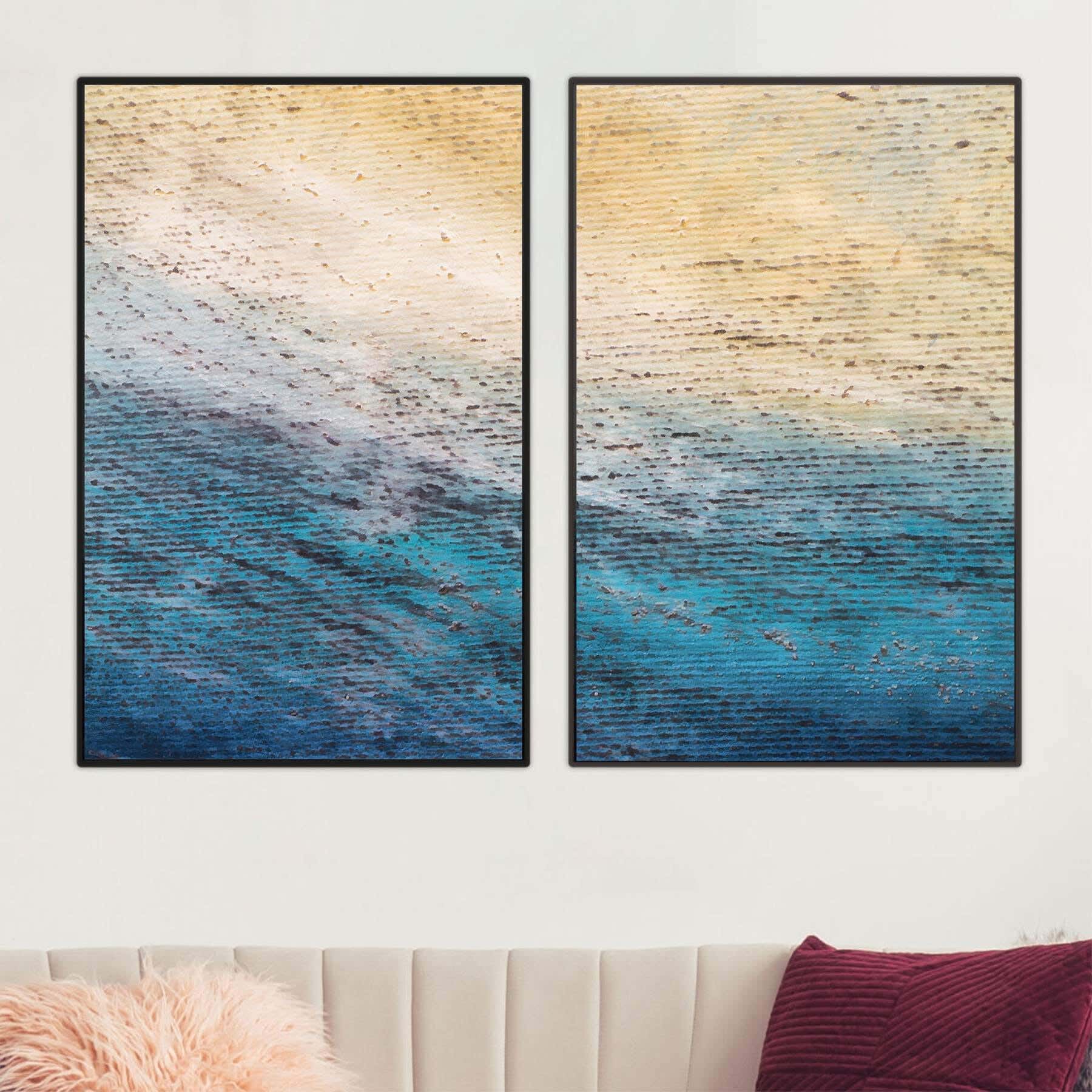 Musky Wood Canvas Tableau, 2 Pieces, 80×120 cm - Multicolor