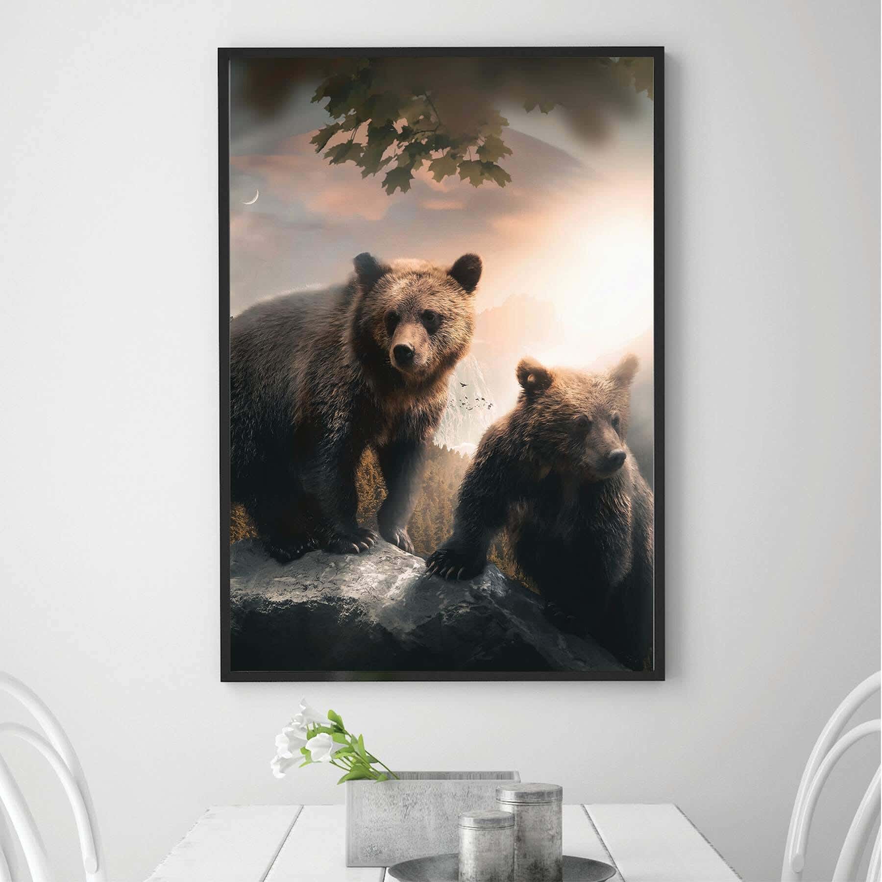 Musky Wood Canvas Tableau, 80×60 cm - Multicolor