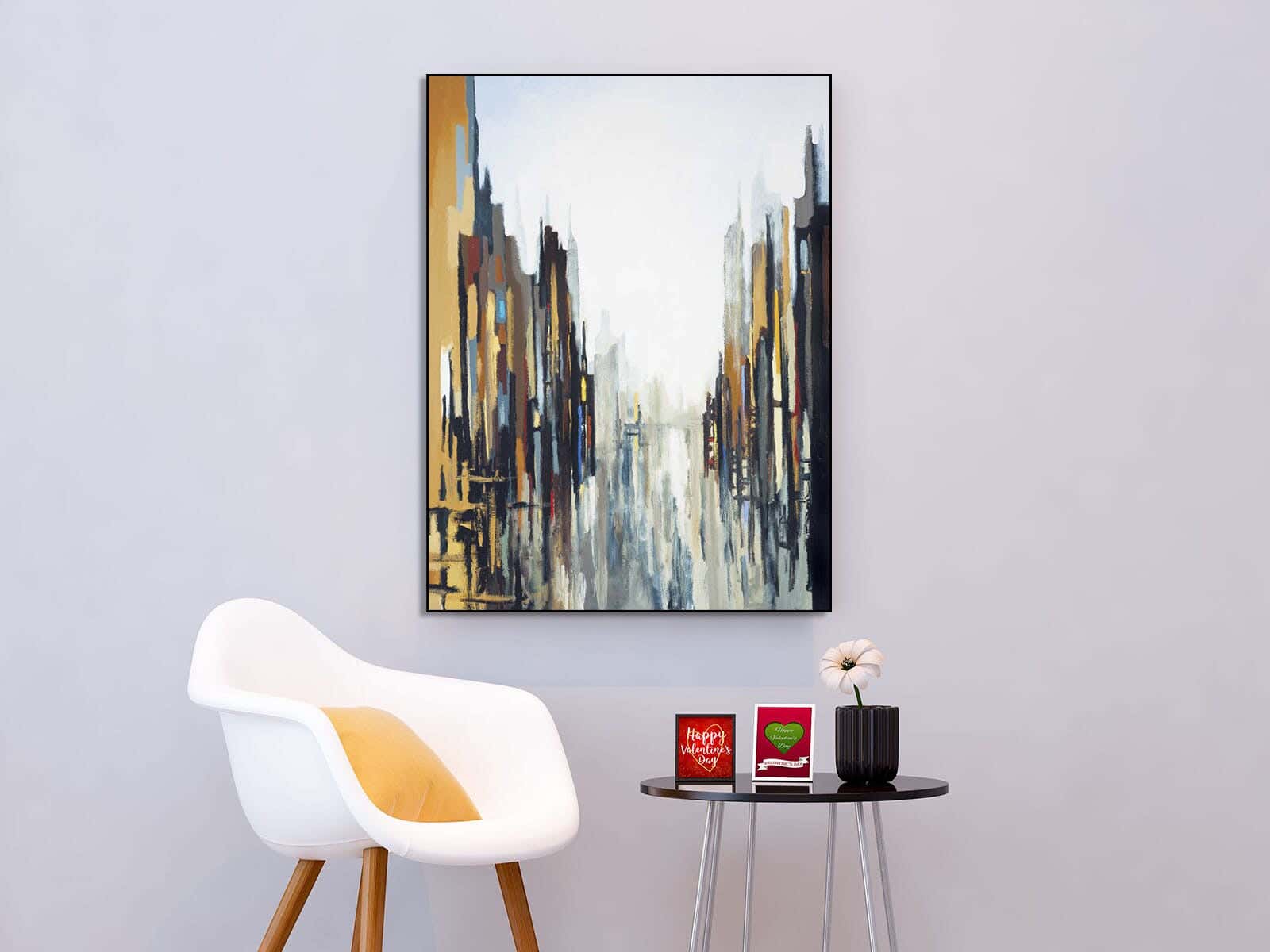 Musky Wood Canvas Tableau, 70×50 cm - Multicolor