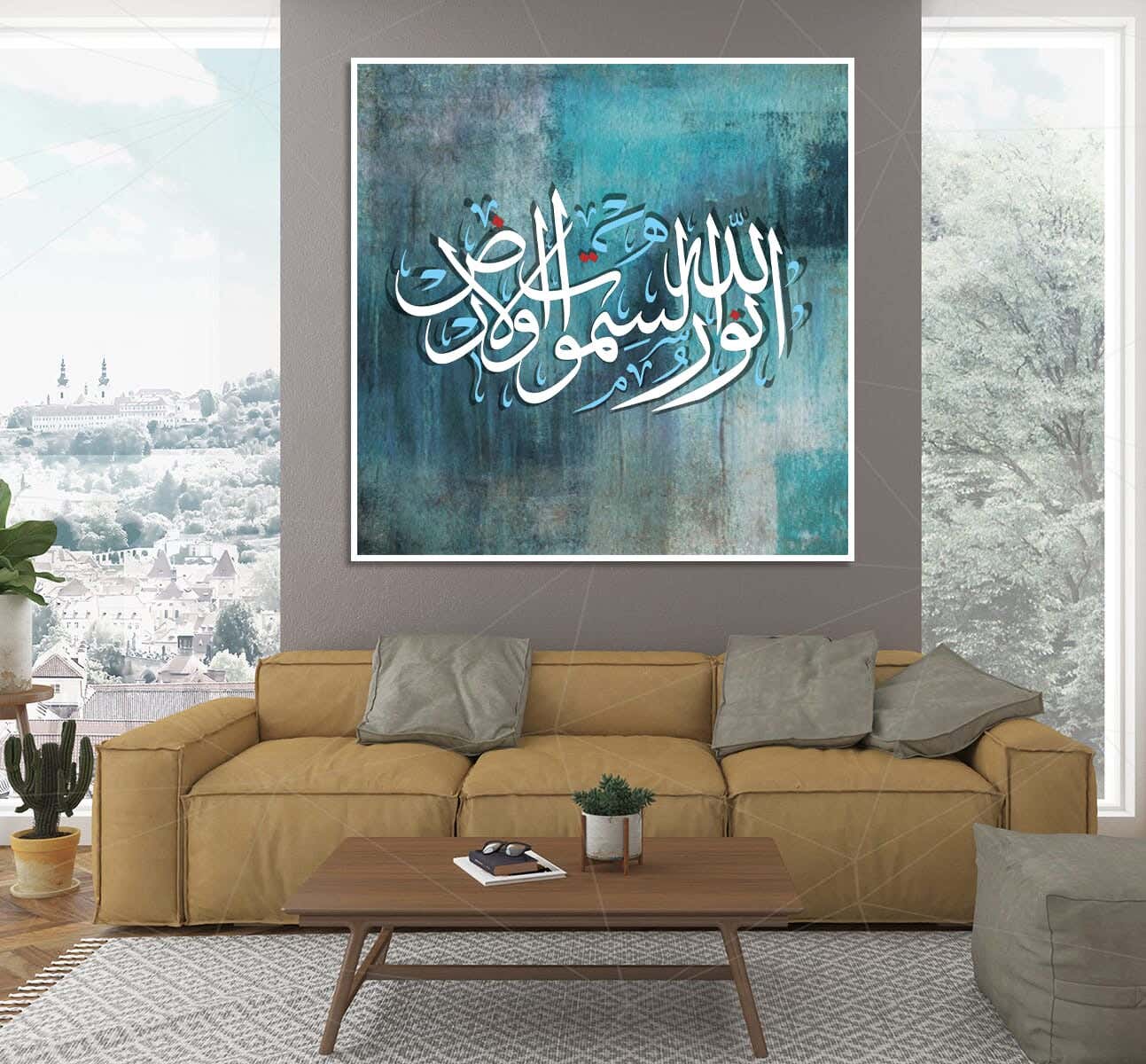 MDF Wood Vinyl Tableau, 80 x 60 cm - Multicolor