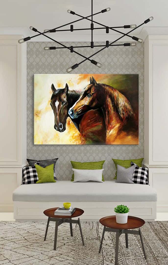 Musky Wood Canvas Tableau, 80×60 cm - Multicolor