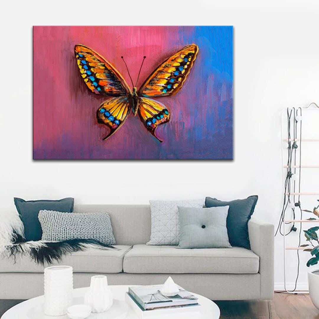 Musky Wood Canvas Tableau, 80×60 cm - Multicolor
