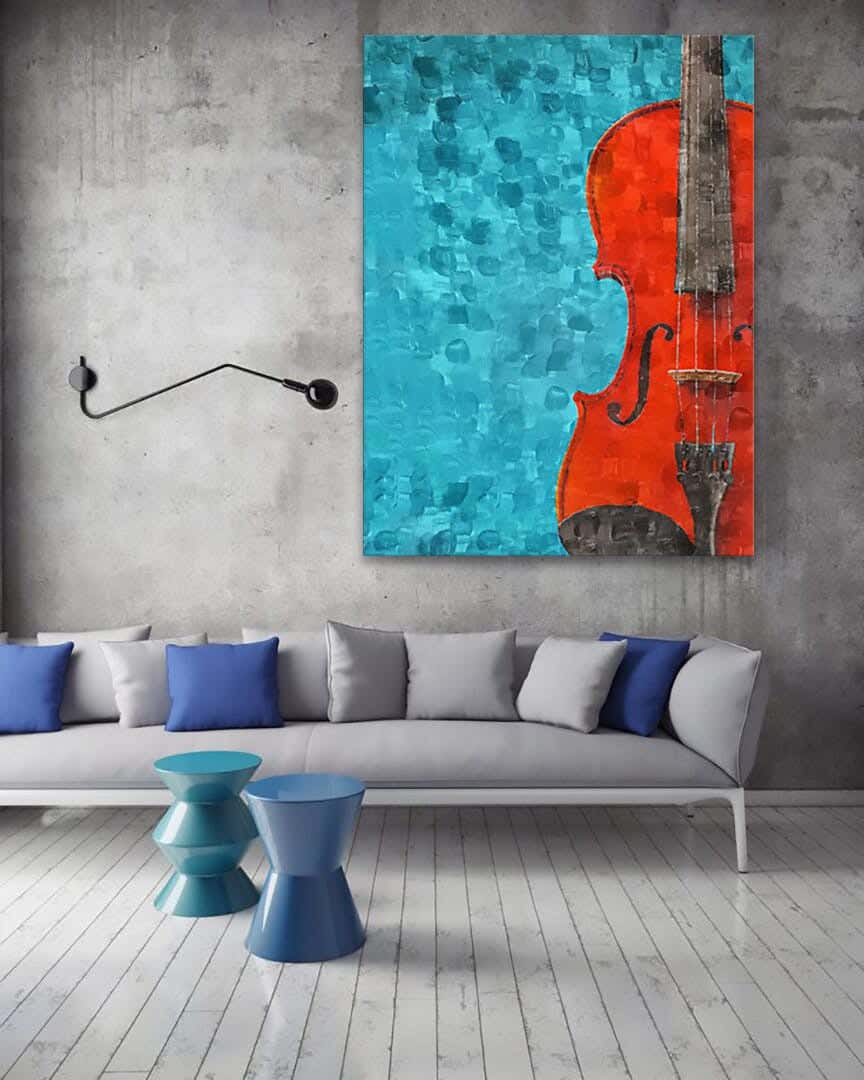 MDF Wood Vinyl Tableau, 80 x 60 cm - Multicolor