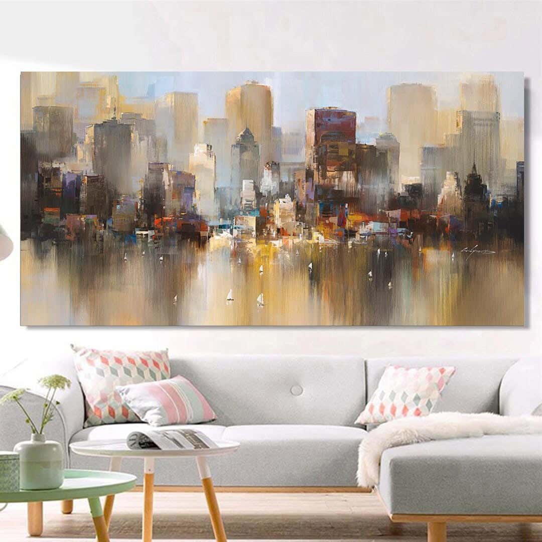Musky Wood Canvas Tableau, 80×60 cm - Multicolor