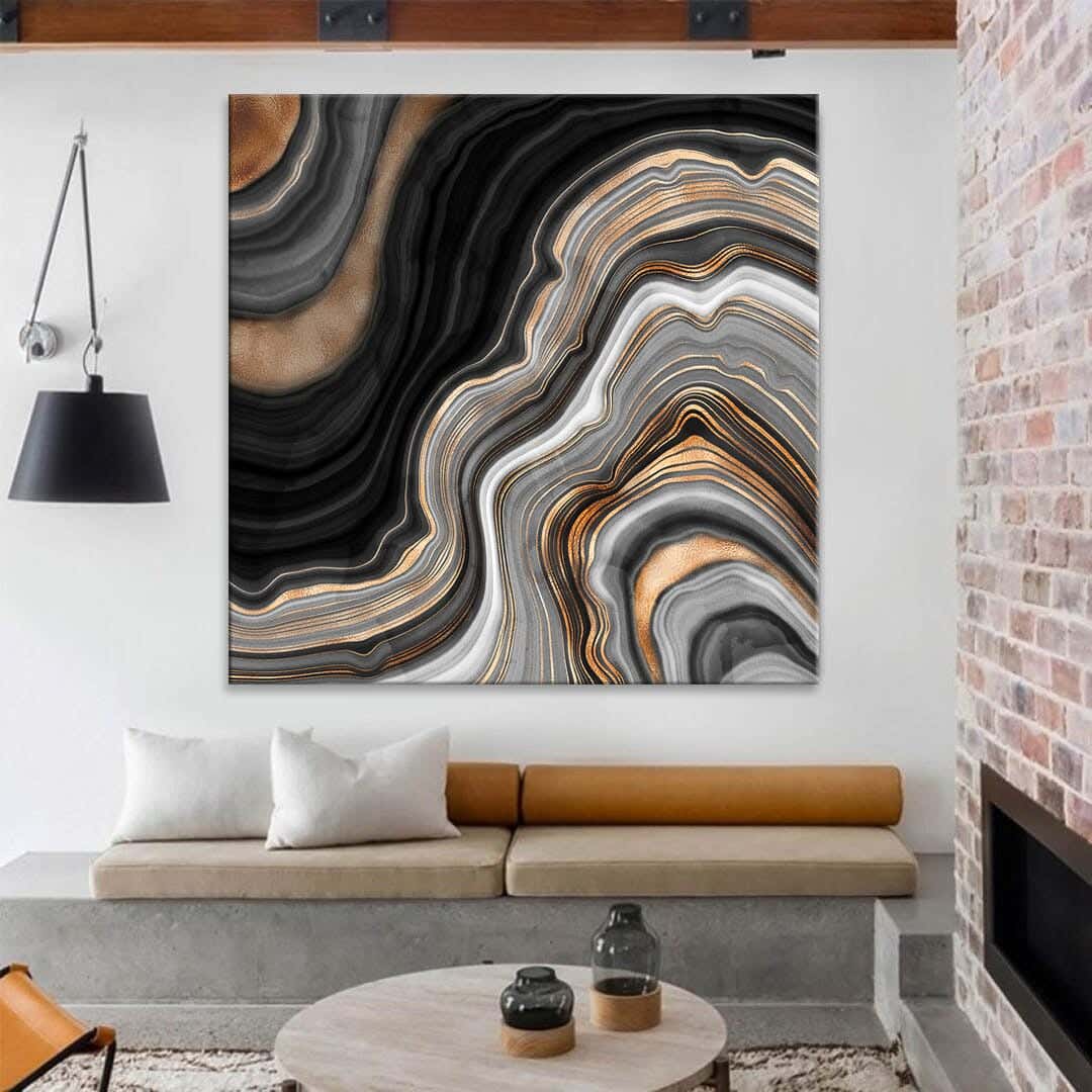 MDF Wood Vinyl Tableau, 60 x 60 cm - Multicolor