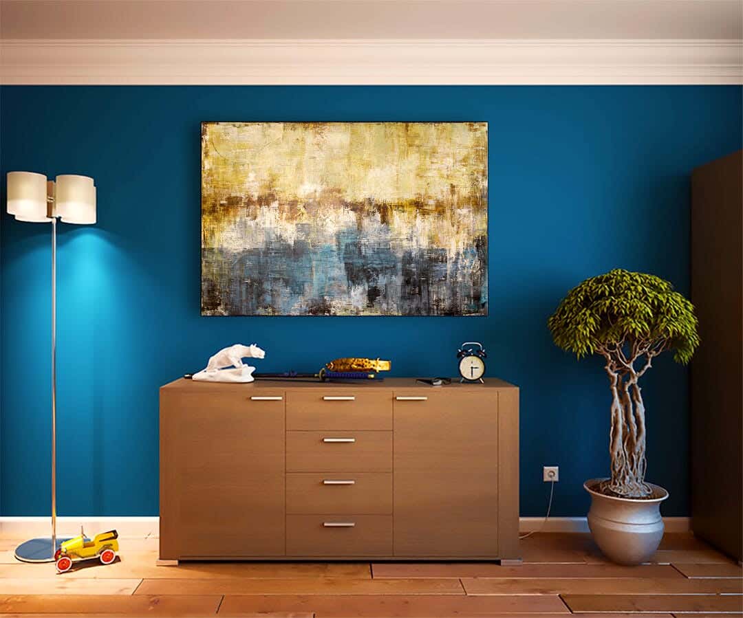 Musky Wood Canvas Tableau, 80×60 cm - Multicolor