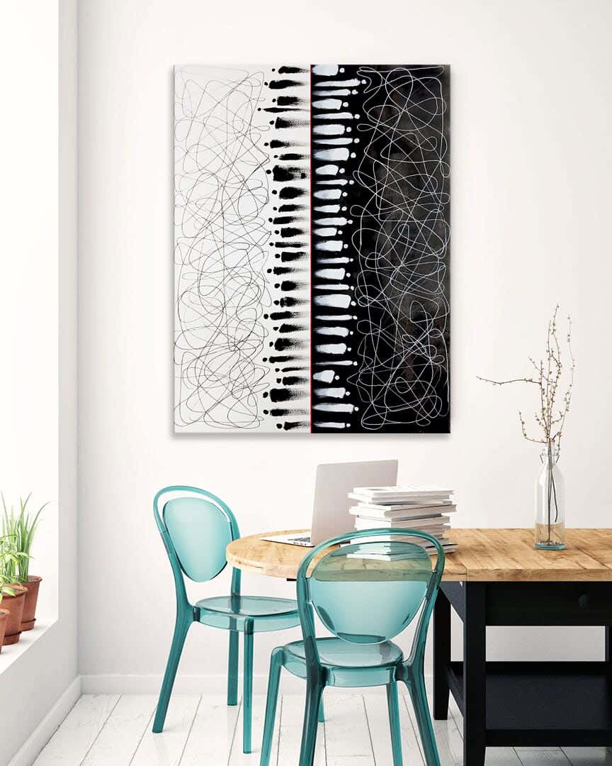 Musky Wood Canvas Tableau, 80×60 cm - Multicolor