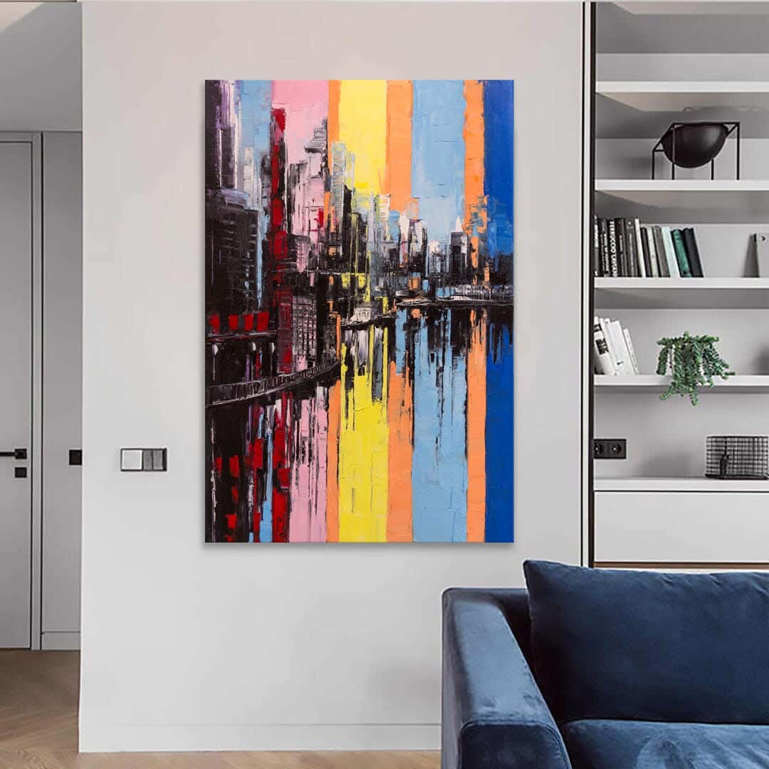 Musky Wood Canvas Tableau, 80×60 cm - Multicolor