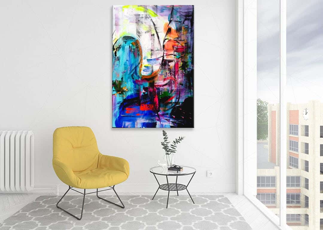 Musky Wood Canvas Tableau, 80×60 cm - Multicolor