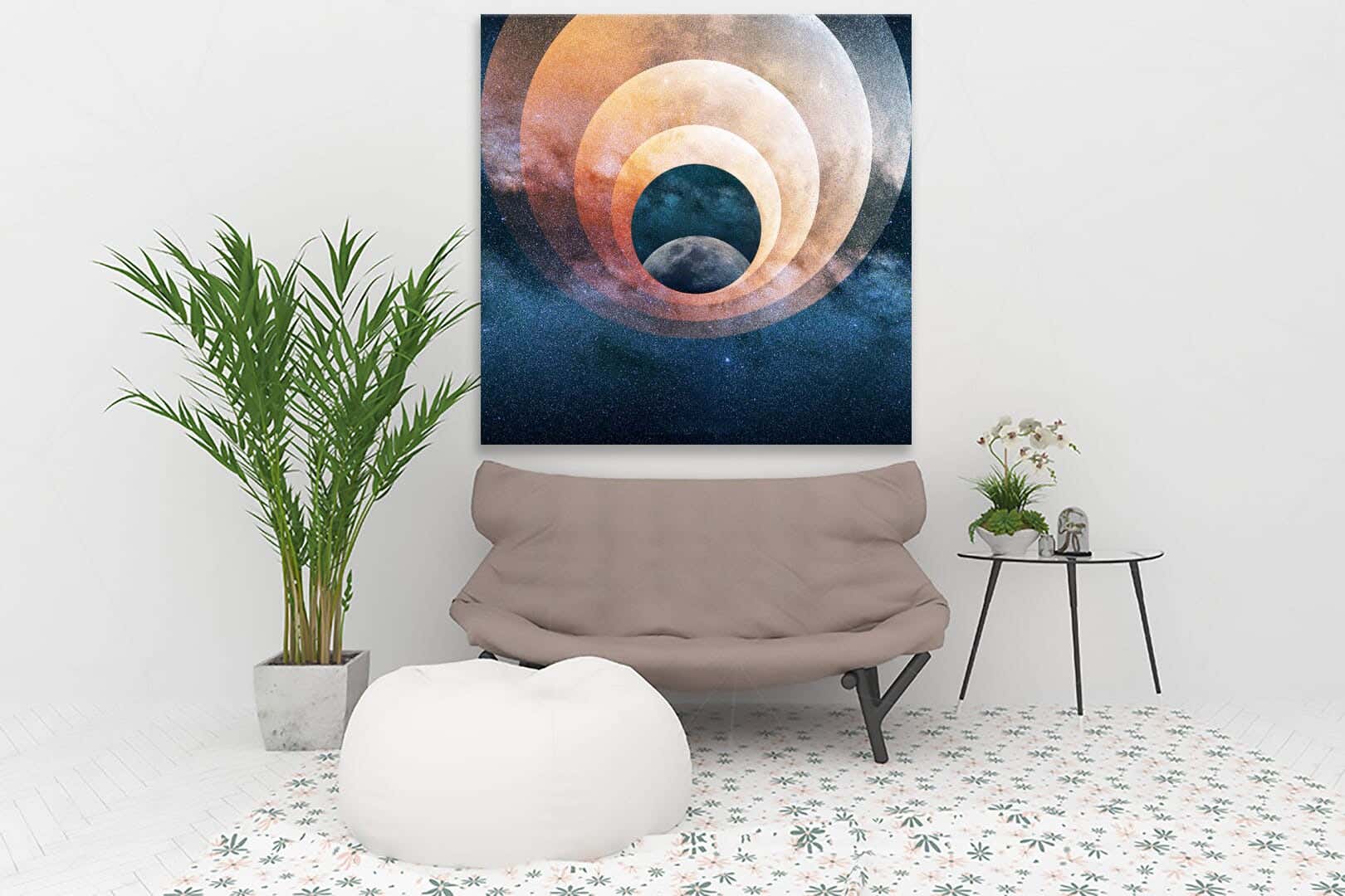 MDF Wood Vinyl Tableau, 60 x 60 cm - Multicolor