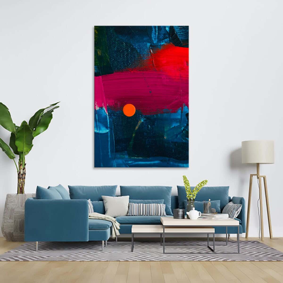 Musky Wood Canvas Tableau, 80×60 cm - Multicolor