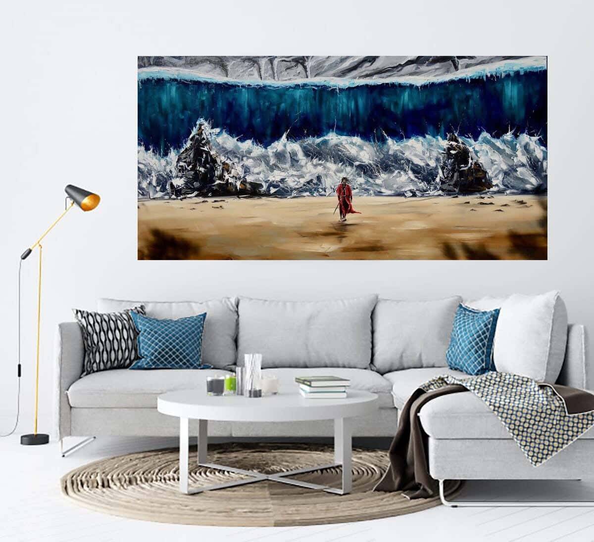 Musky Wood Canvas Tableau, 100x60 cm - Multicolor