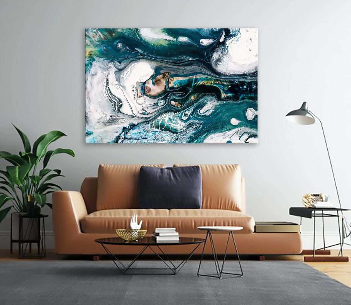 Musky Wood Canvas Tableau, 80×60 cm - Multicolor