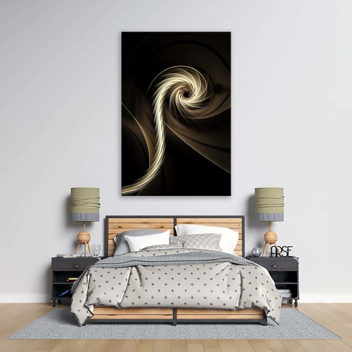 Musky Wood Canvas Tableau, 80×60 cm - Multicolor