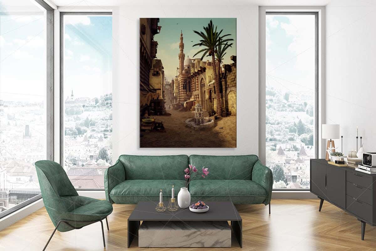 MDF Wood Vinyl Tableau, 80 x 60 cm - Multicolor