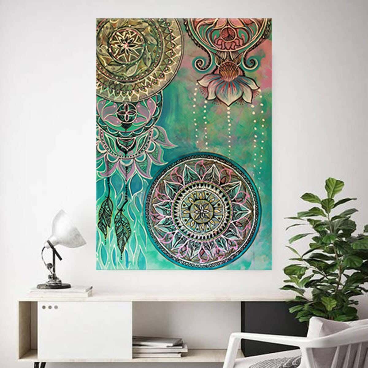 Musky Wood Canvas Tableau, 80×60 cm - Multicolor