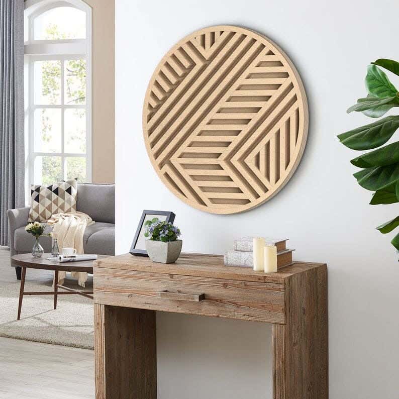 Musky Wood Modern Tableau, 50x50 cm - Wooden