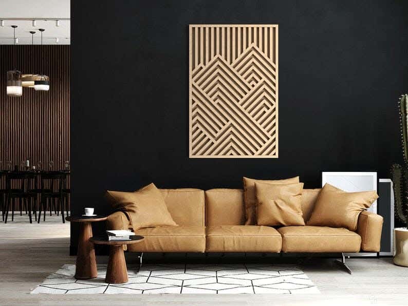 Musky Wood Modern Tableau, 70x50 cm - Wooden