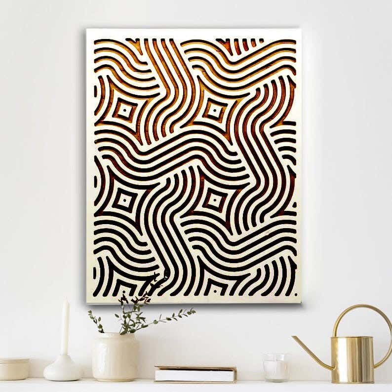 Musky Wood Modern Tableau, 80x60 cm - Wooden