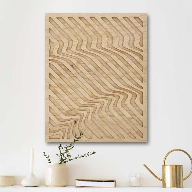 Musky Wood Modern Tableau, 80x60 cm - Wooden