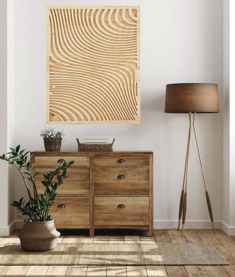 Musky Wood Modern Tableau, 80x60 cm - Wooden