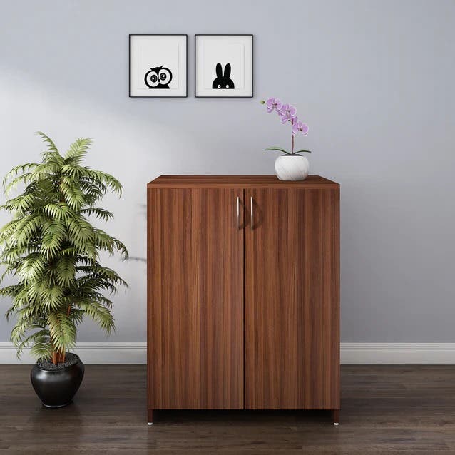 Wood Shoe Rack, 60×87×31 Cm - Brown