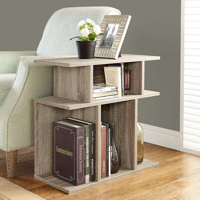 MDF side table, 55x50x25 cm - Beige