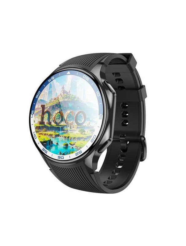 Hoco Y24 Smart Watch , AMOLED Display , 1.43 Inch , 4G Ram - Black