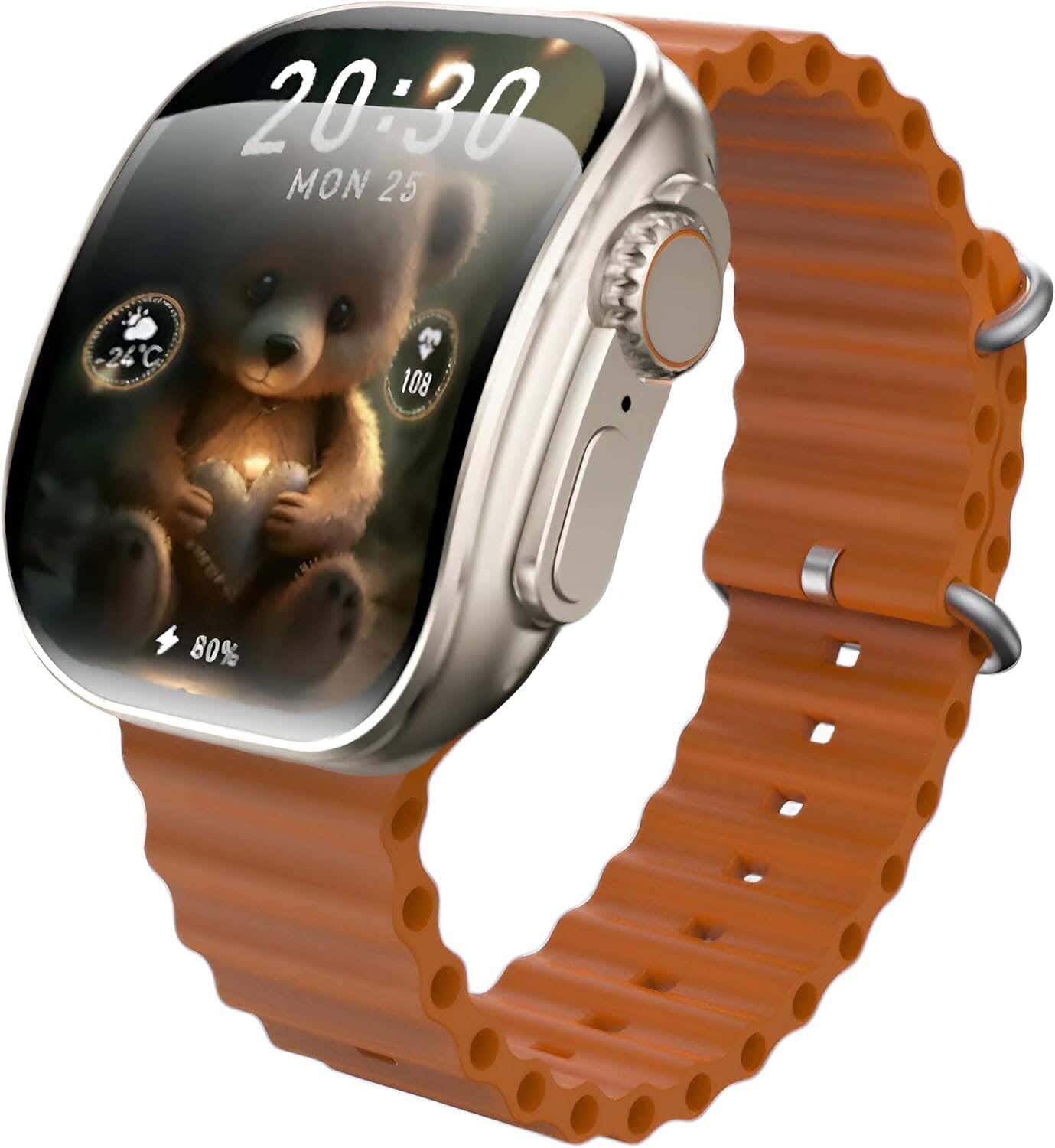 X10 Ultra3 Curved Screen, Smart Watch- Orange
