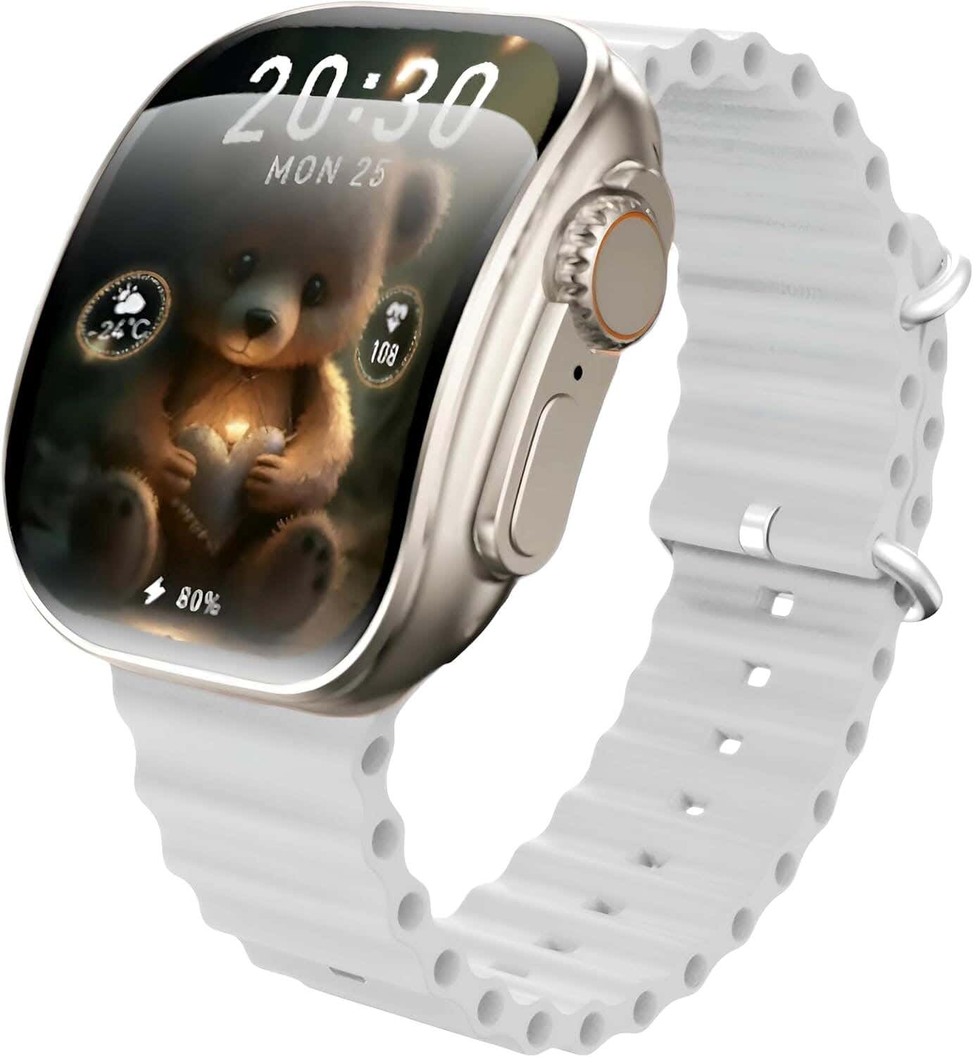 X10 Ultra3 Curved Screen, Smart Watch- White