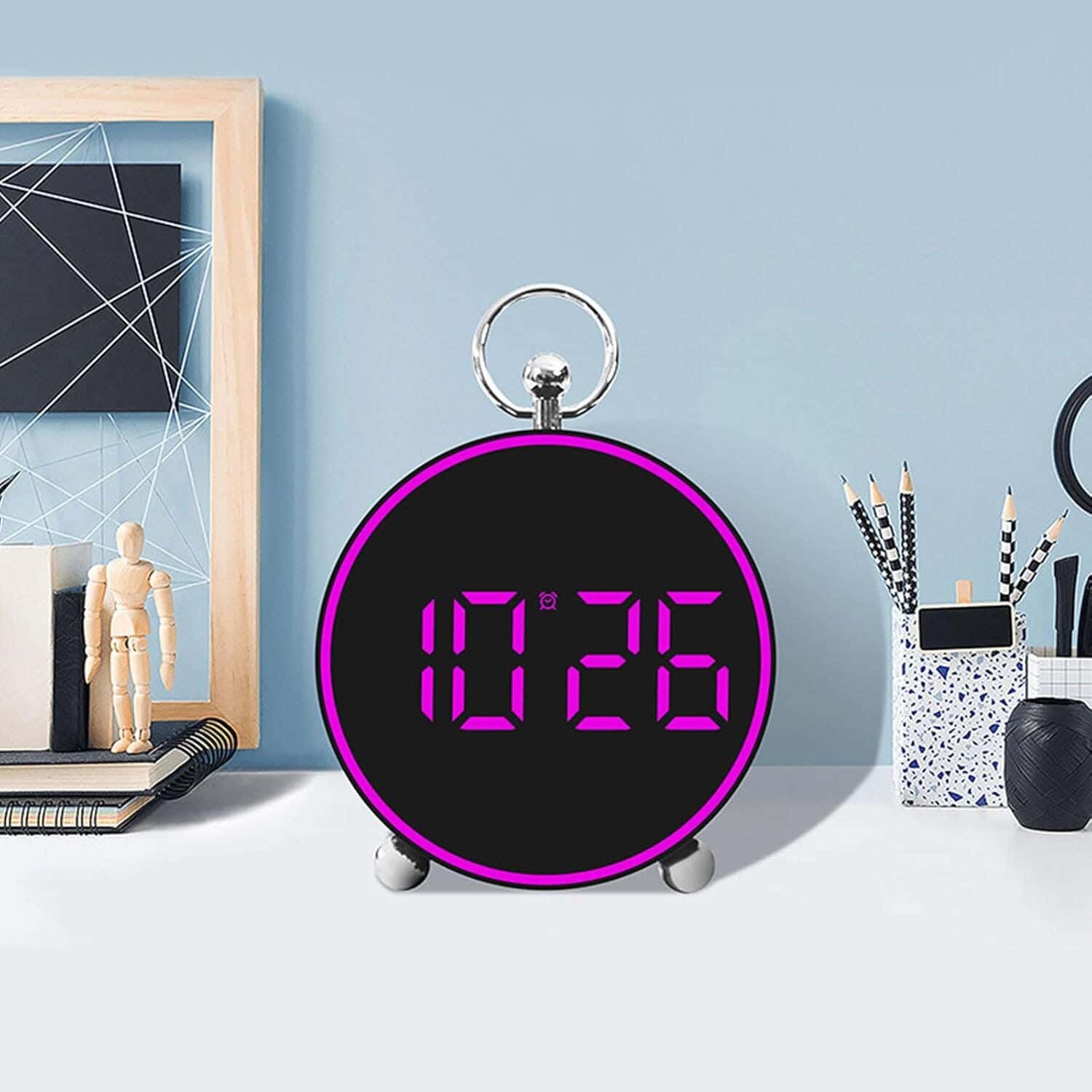 NAGAFA SHOP Acrylic Clocks, 5×10×16 cm - Black