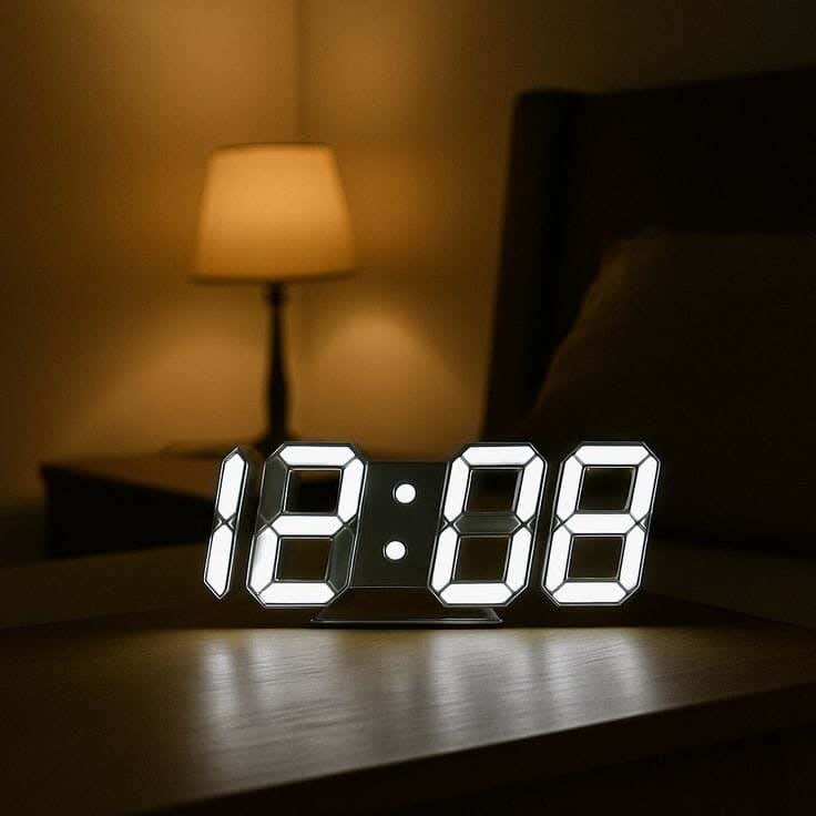 NAGAFA SHOP Acrylic Clocks, 24×9×3 cm - White