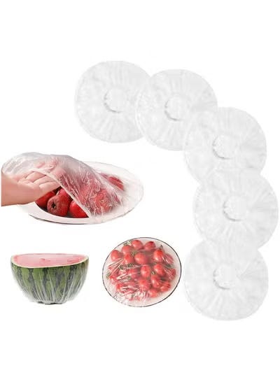 Plastic stretch bags for covering food - clear