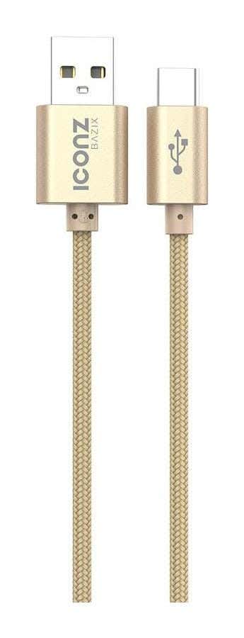 Iconz XBC05G Cable, USB to Type-C, Aluminum, 1 meter - Gold