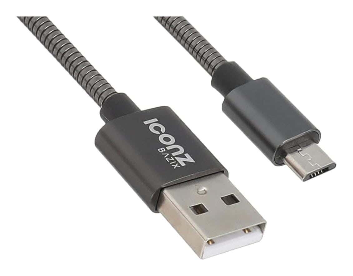 Iconz XBR08T Cable, USB to Micro USB, 1 meter - Black