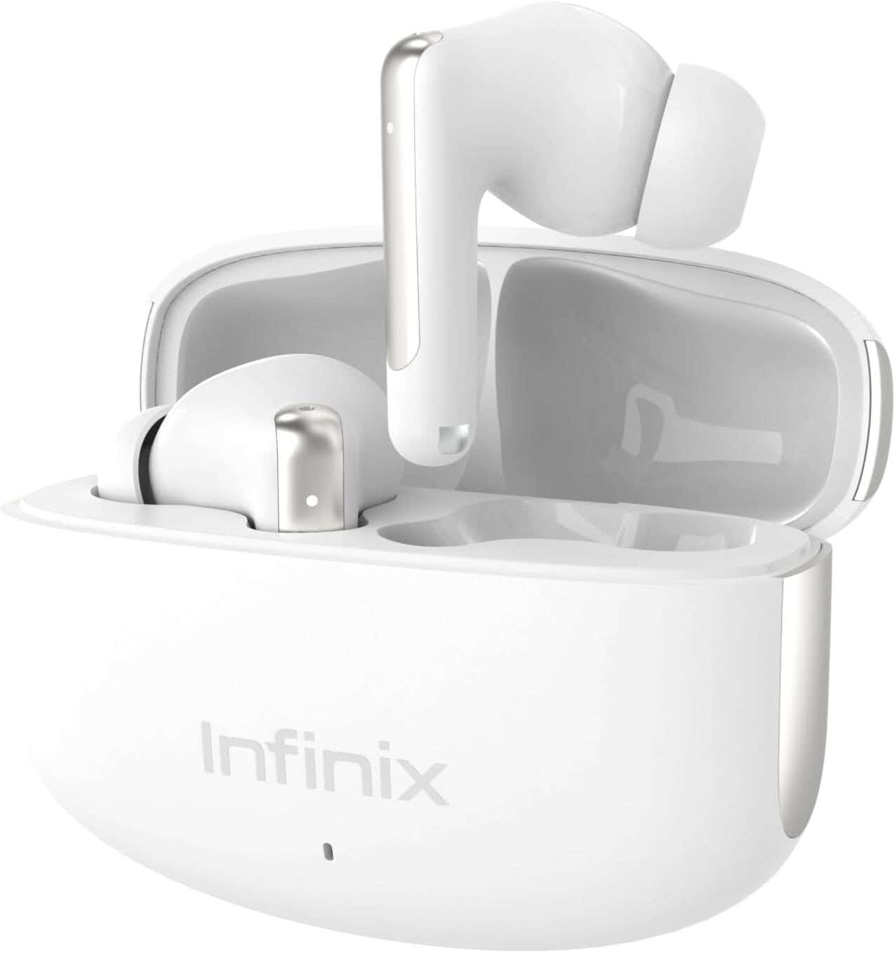 Infinix Nc Xe28 Airpods, Clear Calls & Sound, With 4 Mics, Enc Noise Cancellation, Long Battery Life 35 Hours, Ipx4 Water Resistant - White