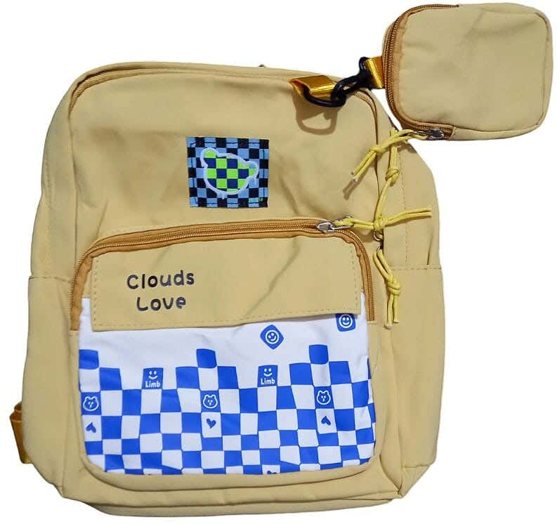 Polyester Backpack for Children, 2 pieces, 23x32 cm - Yellow