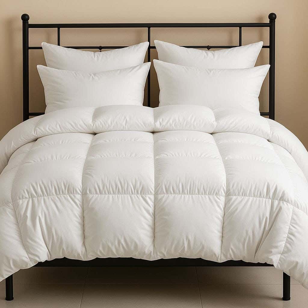 Blended Cotton Bed Quilt,240x220 cm - White