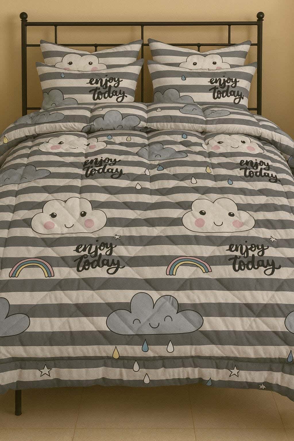 Blended Cotton Bed Quilt,220x170 cm - Multicolor