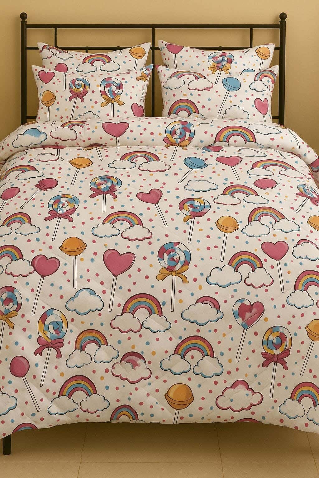 Blended Cotton Bed Quilt,220x170 cm - Multicolor