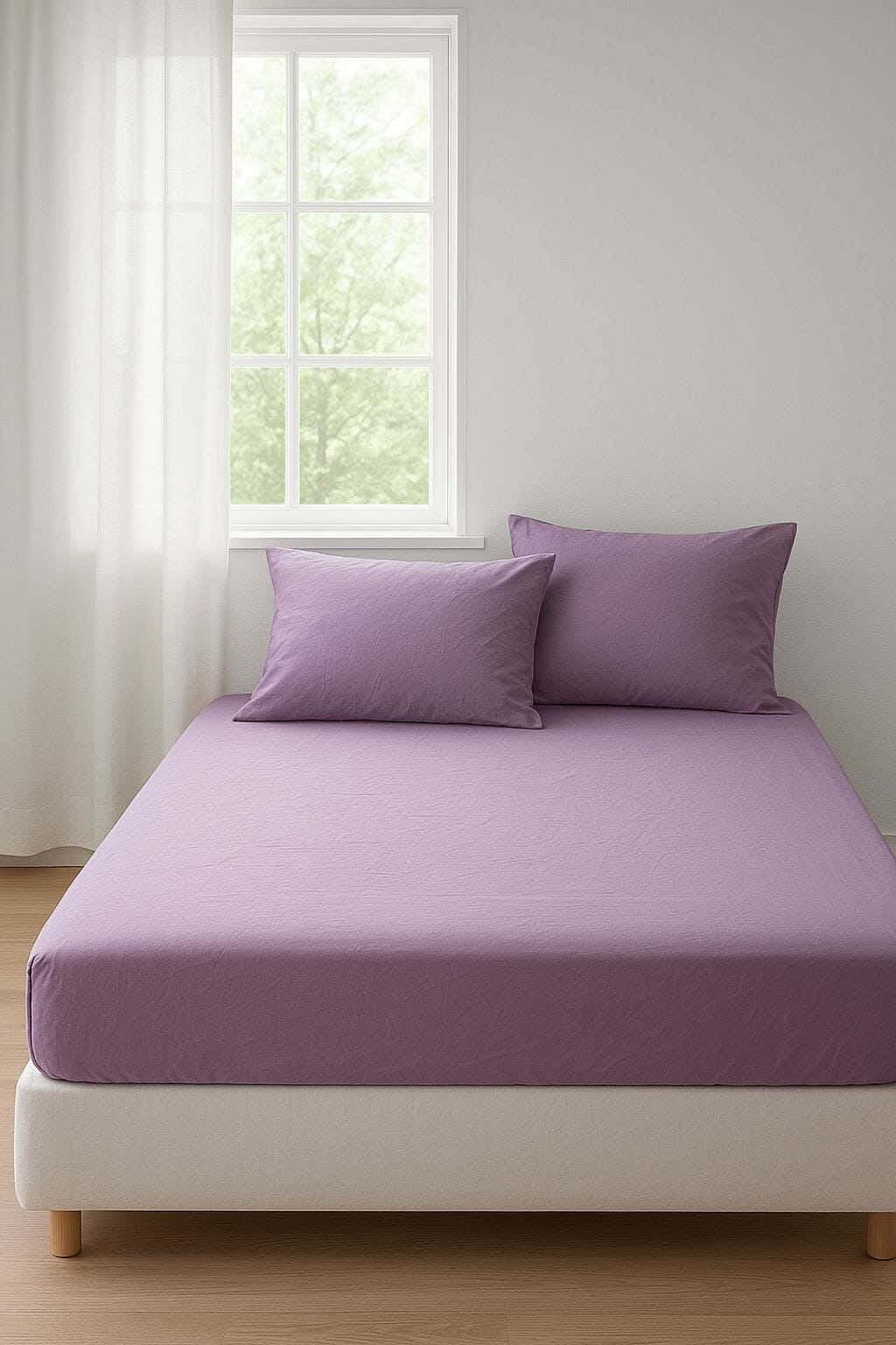 Blended Cotton Bedding Sheet Set,200x200 cm, 3 Pieces - Multicolor